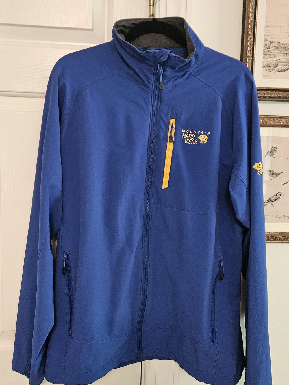 Mountain Hardwear Blue/Yellow Lightweight Weather Resistant Jacket Size L
